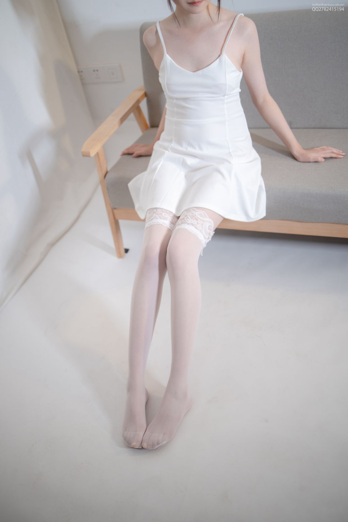 森萝财团 - JKFUN - Aika百元团定制白色吊带裙 - 3778