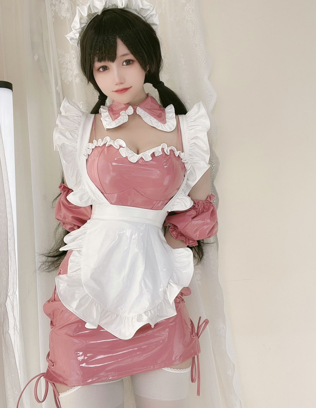 小仓千代w – 粉色漆皮女仆 – 2910