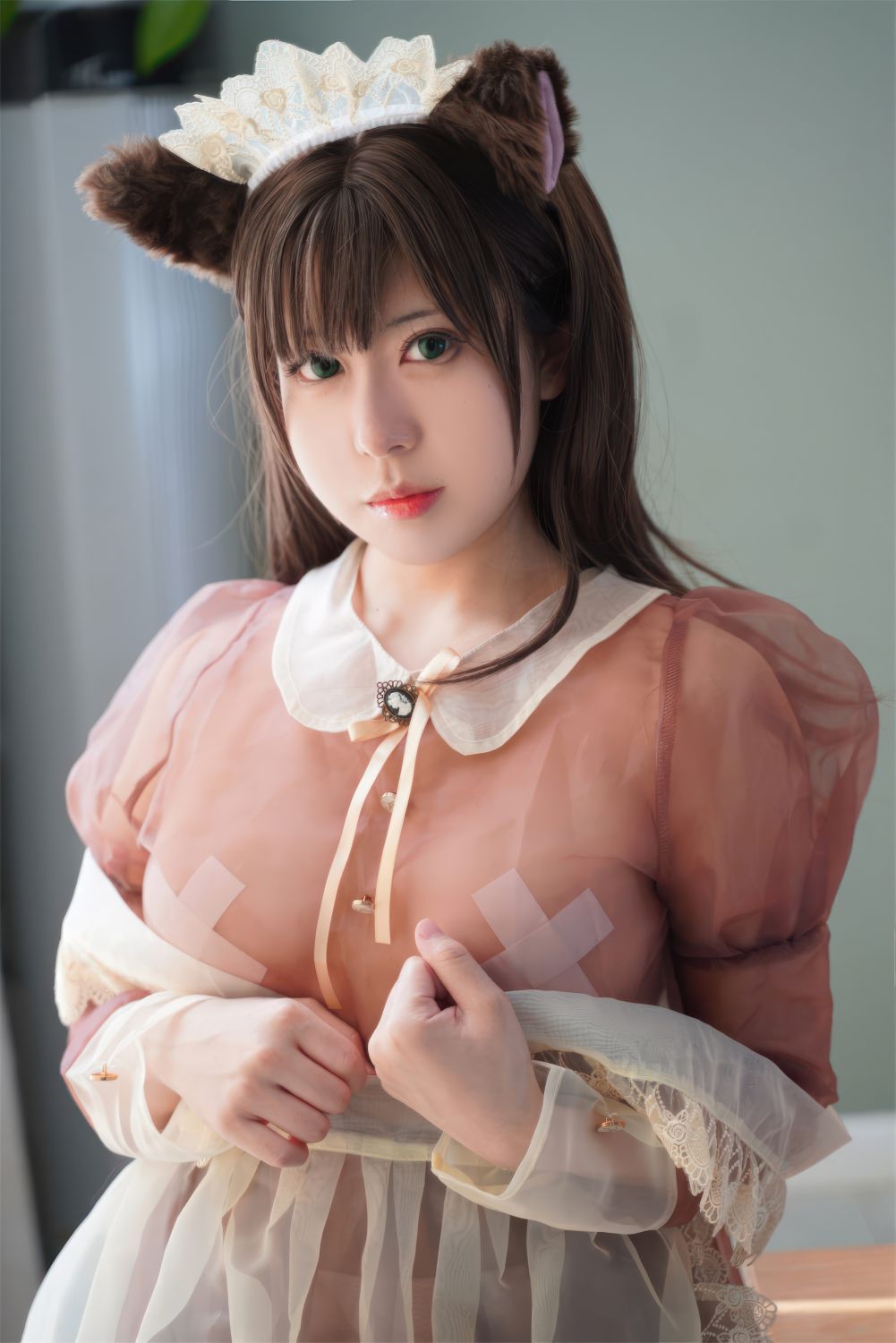 虎森森棕色透明女仆 – 1300